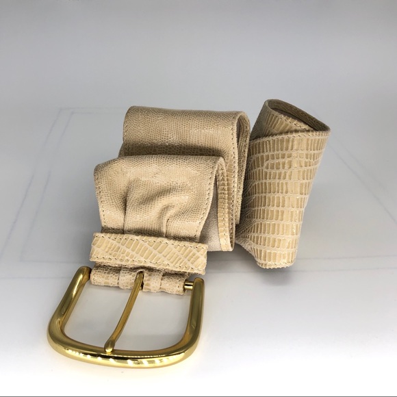 “Snakeskin and suede wide belt - Picture 5 of 5